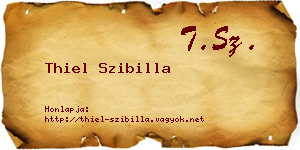 Thiel Szibilla névjegykártya